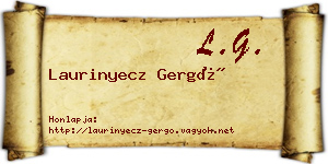 Laurinyecz Gergő névjegykártya
