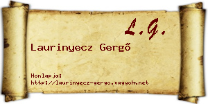 Laurinyecz Gergő névjegykártya
