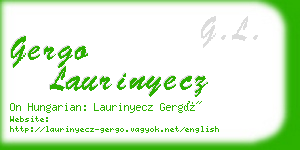 gergo laurinyecz business card